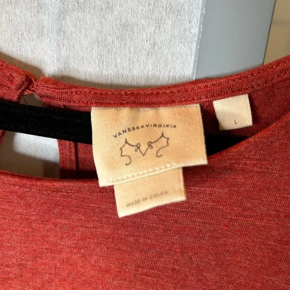 Anthropologie Vanessa Virginia Rust Red Sleeveless Women's Top - Picture 2 of 4